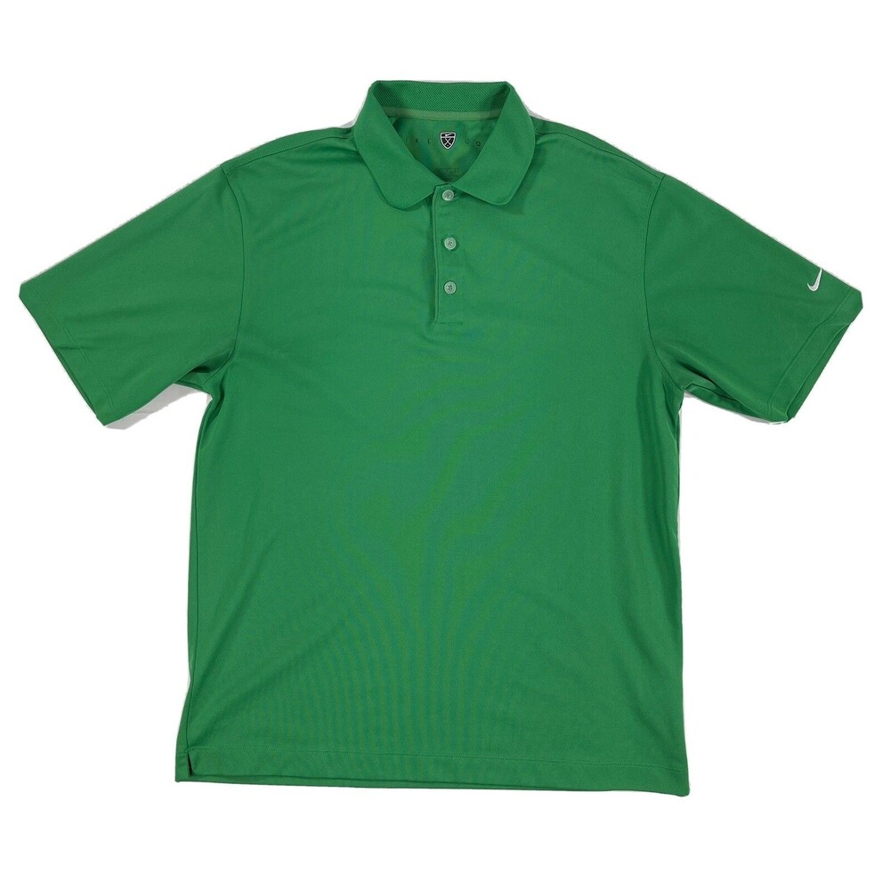 Nike Golf Mens Green Classic Dri Fit Short Sleeve Polo Shirt Size Medium